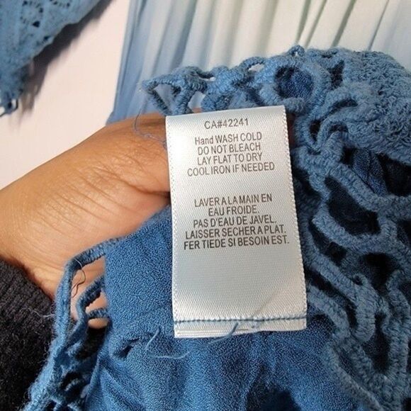 YOUNG FABULOUS & BROKE Blue Sloan Ombré Off-the-shoulder Short Jumpsuit Size S - Picture 5 of 10